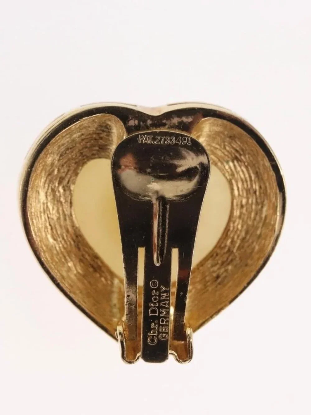 Christian Dior Earring Brooch metal Gold Tone Auth 169930V